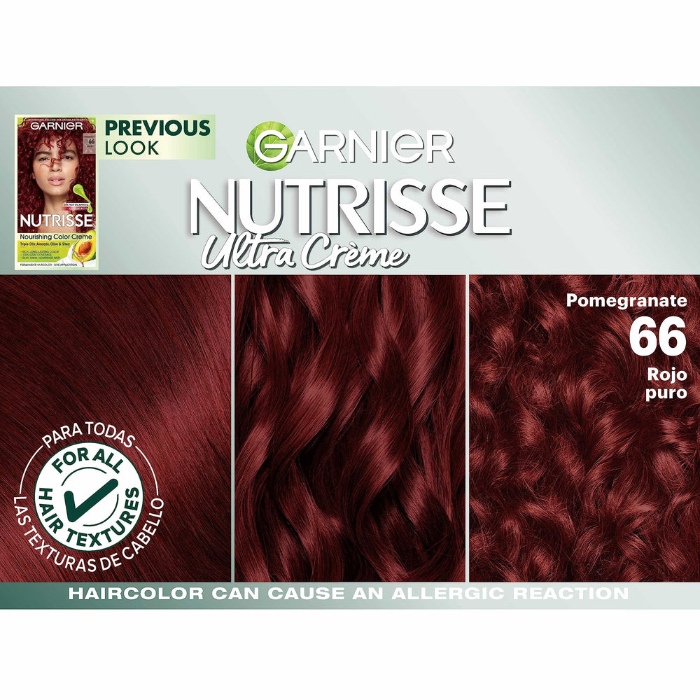 Garnier Nutrisse after-color conditioner helps detangle and nourish hair.