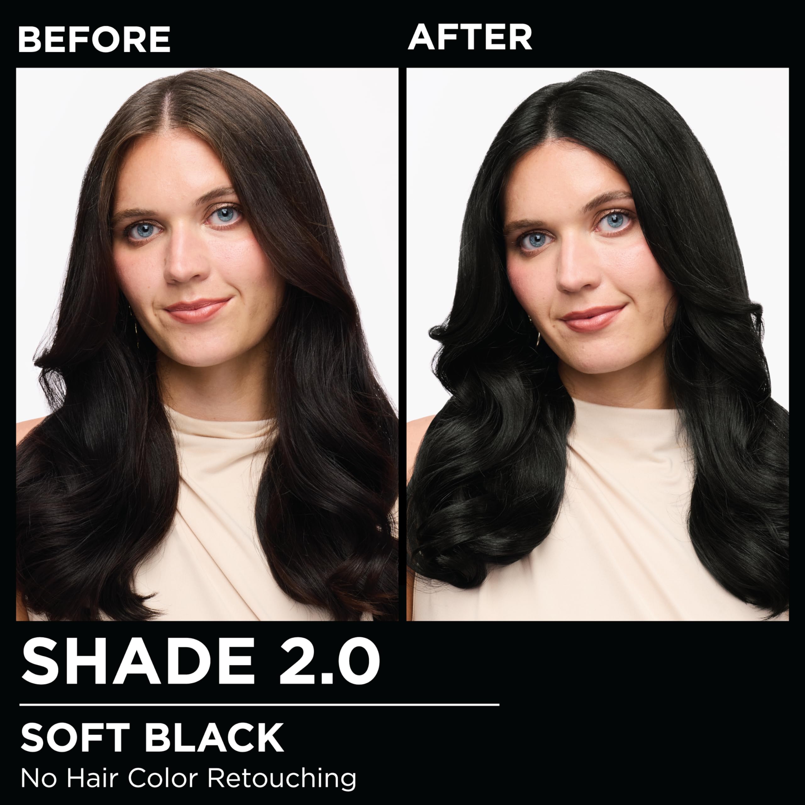Garnier Olia 60% oil blend penetration highlights deep, vibrant color and rich shine.