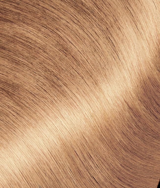 Garnier Olia ends-lengths captured mid-application reveal uniform color.