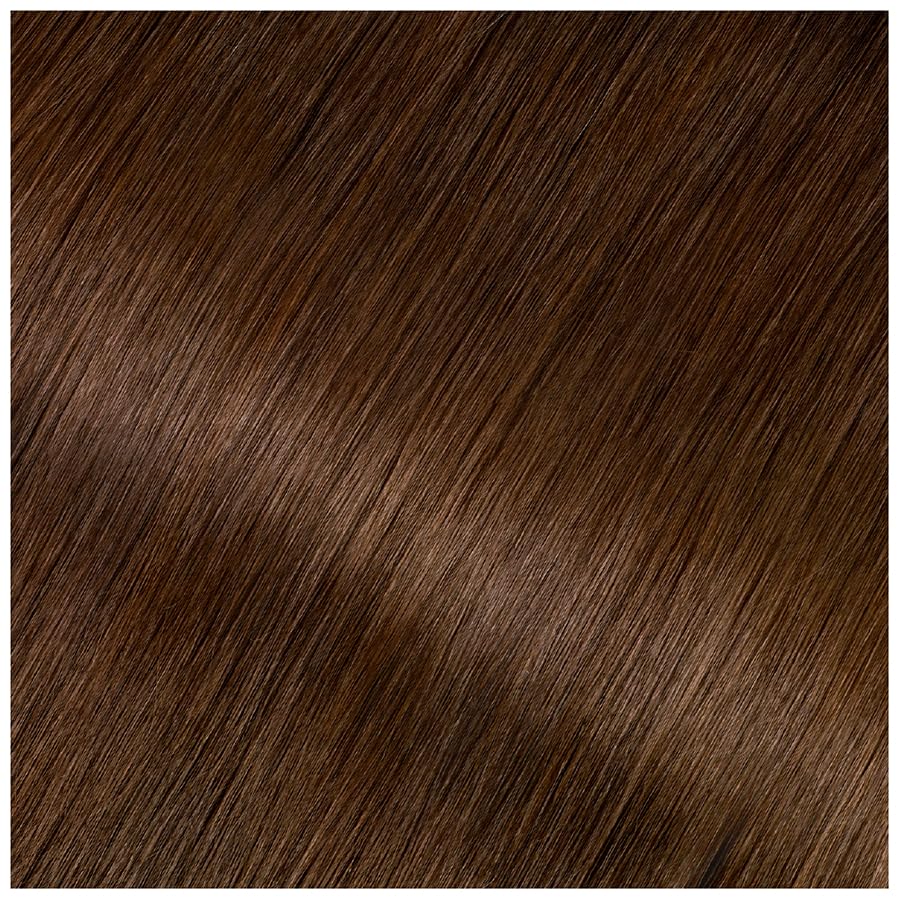 Garnier Olia color result can look up to 3x shinier hair.