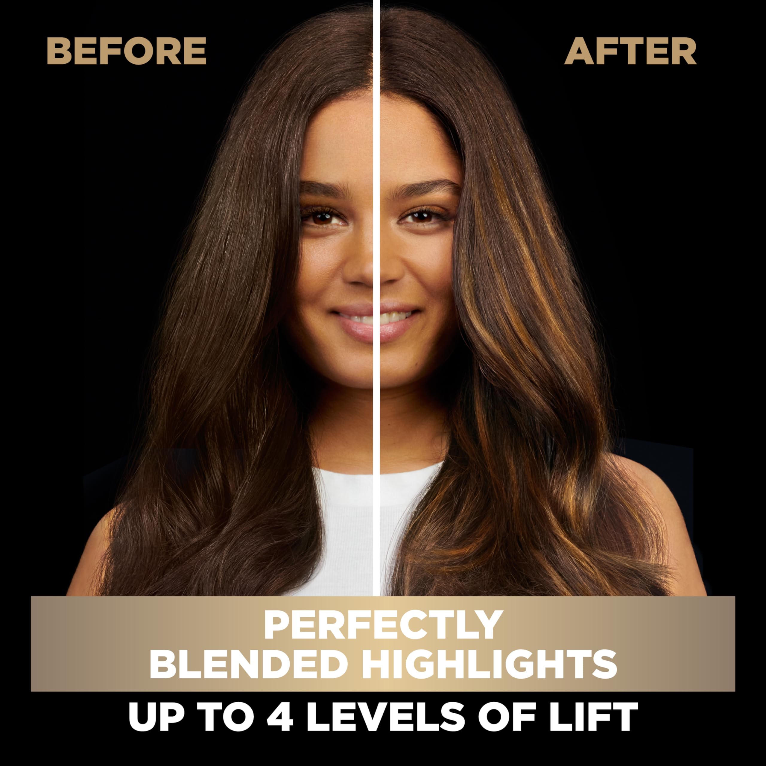 Garnier Olia spatula used to mix color evenly.