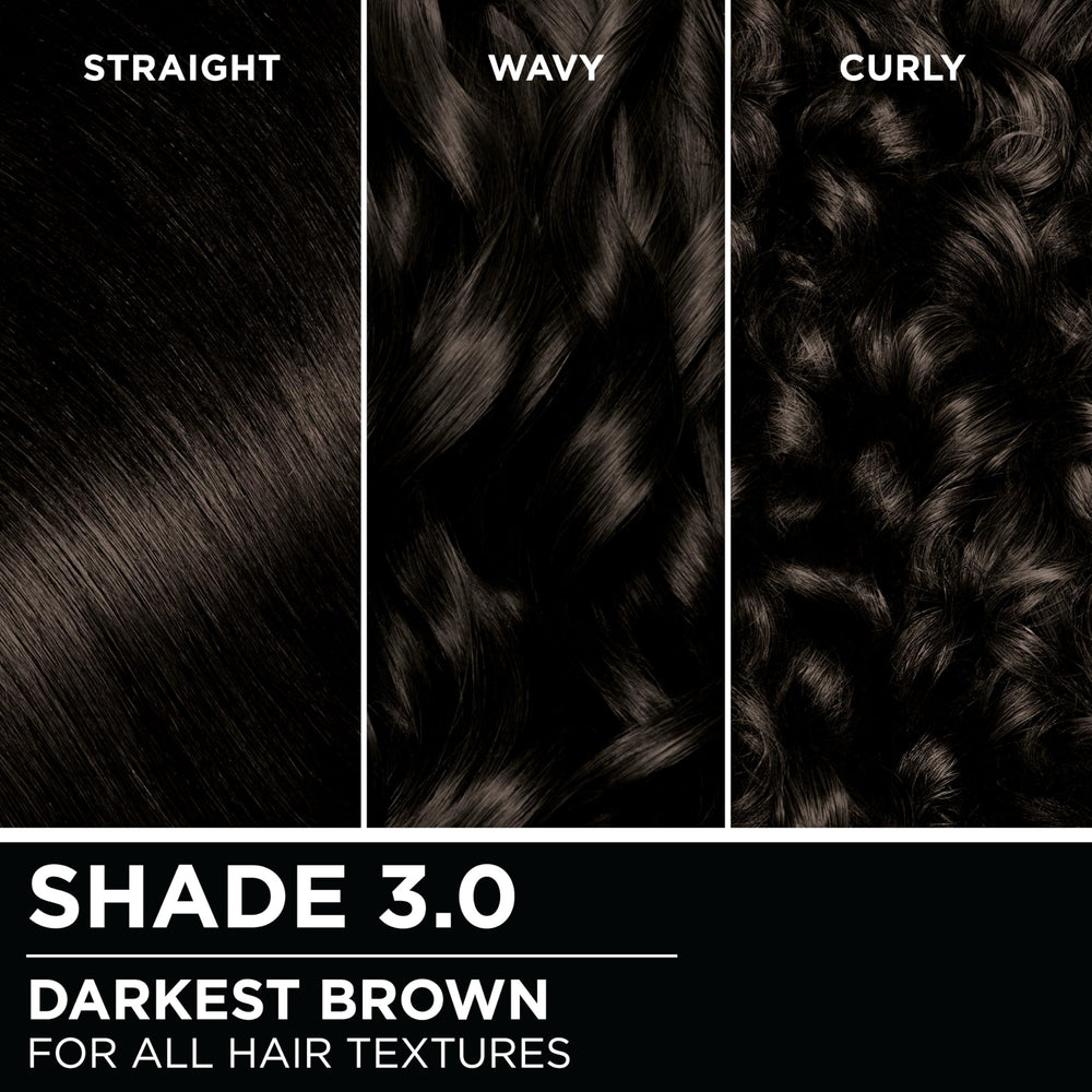 Garnier Olia oil blend 60 percent drives color deep inside hair.
