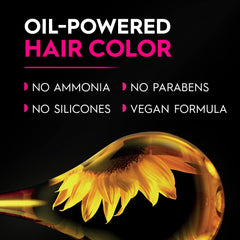 Garnier Olia with sunflower and camellia oils nourishing color process.