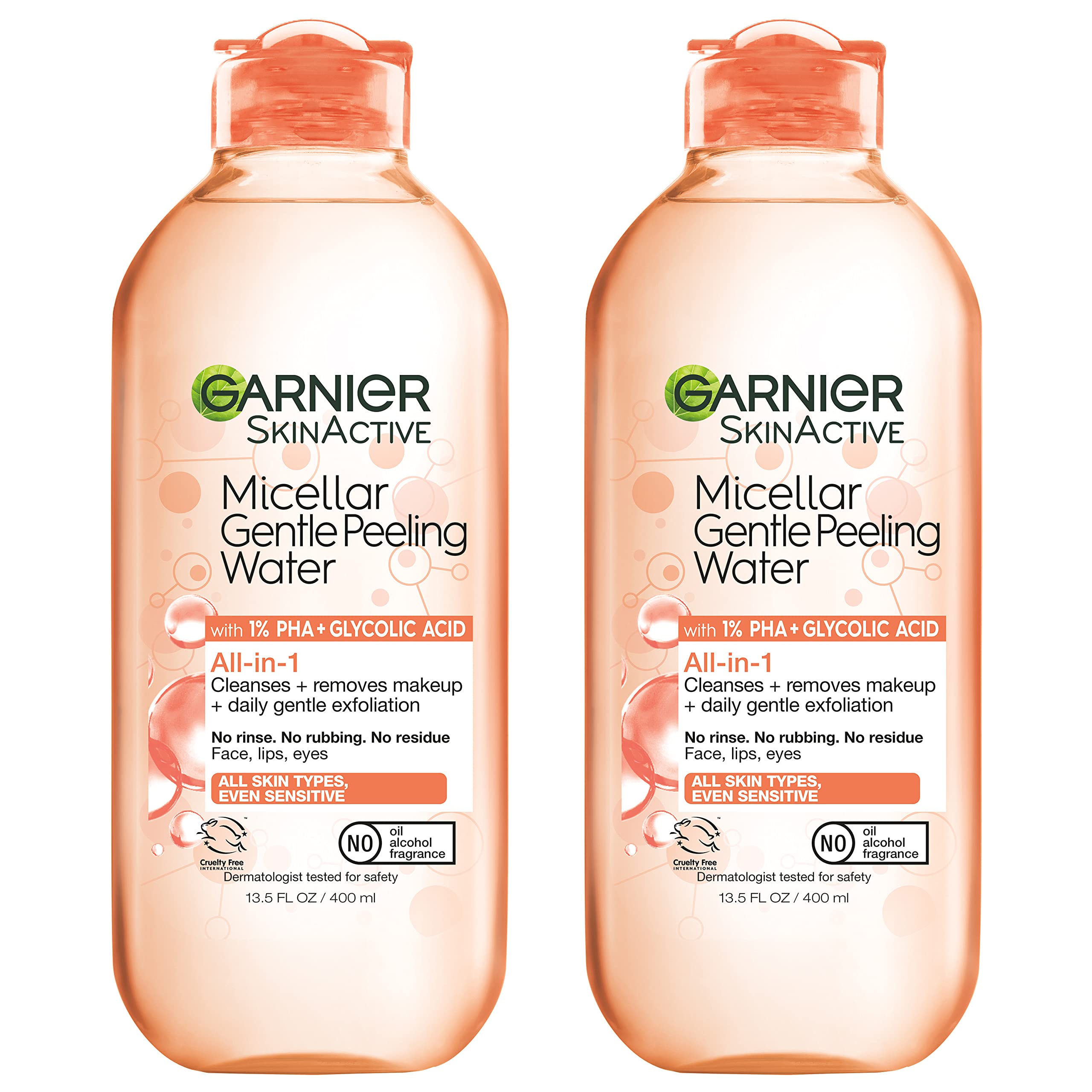Garnier SkinActive agua micelar exfoliante para piel suave y luminosa.