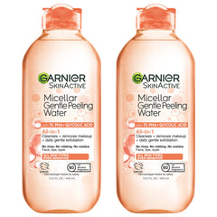 Garnier SkinActive agua micelar exfoliante para piel suave y luminosa.