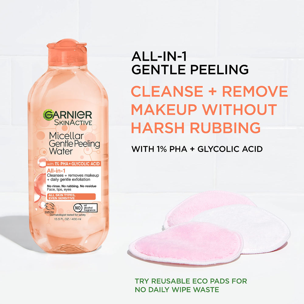 Garnier SkinActive tónico exfoliante con PHA para textura uniforme.