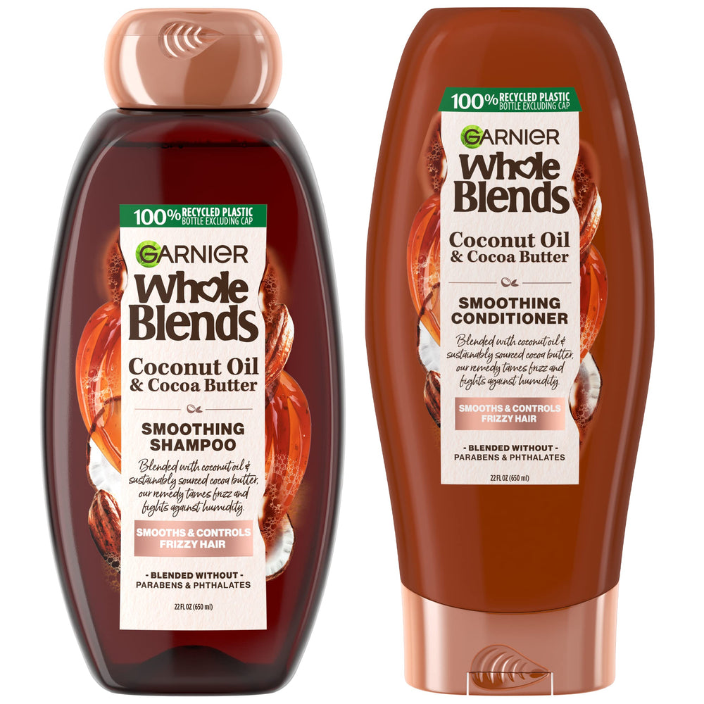 Garnier Whole Blends Champú Aceite de Coco: suavidad y brillo para el cabello