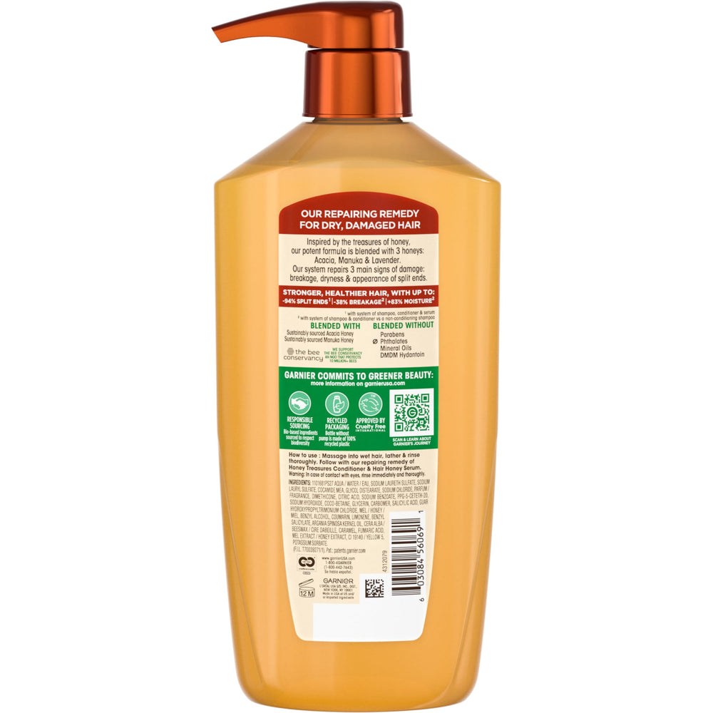 Garnier Whole Blends Honey Treasures champú, envase reciclado y certificado Cruelty Free International.