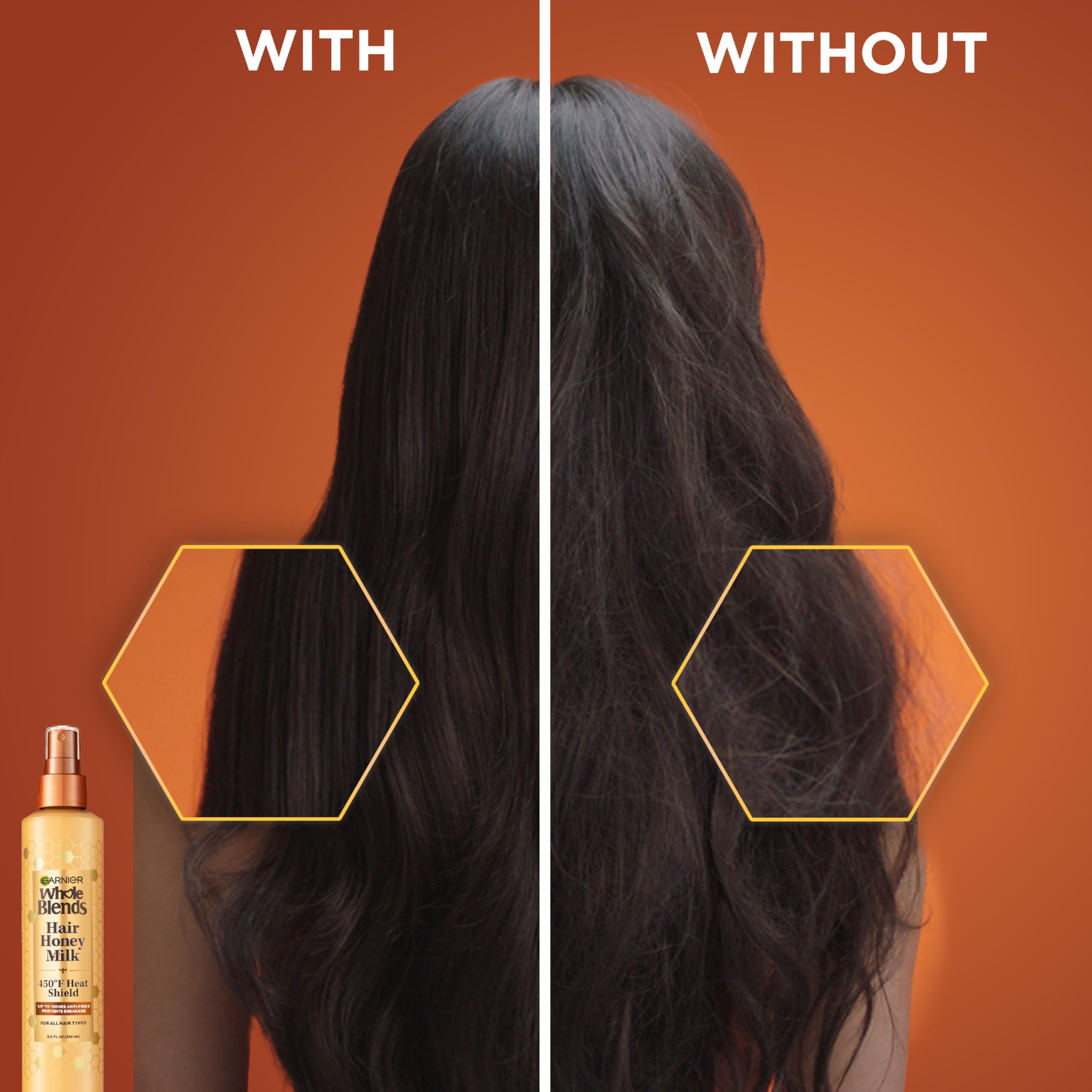Proteccion calor 450f de Garnier Whole Blends para fibras suaves