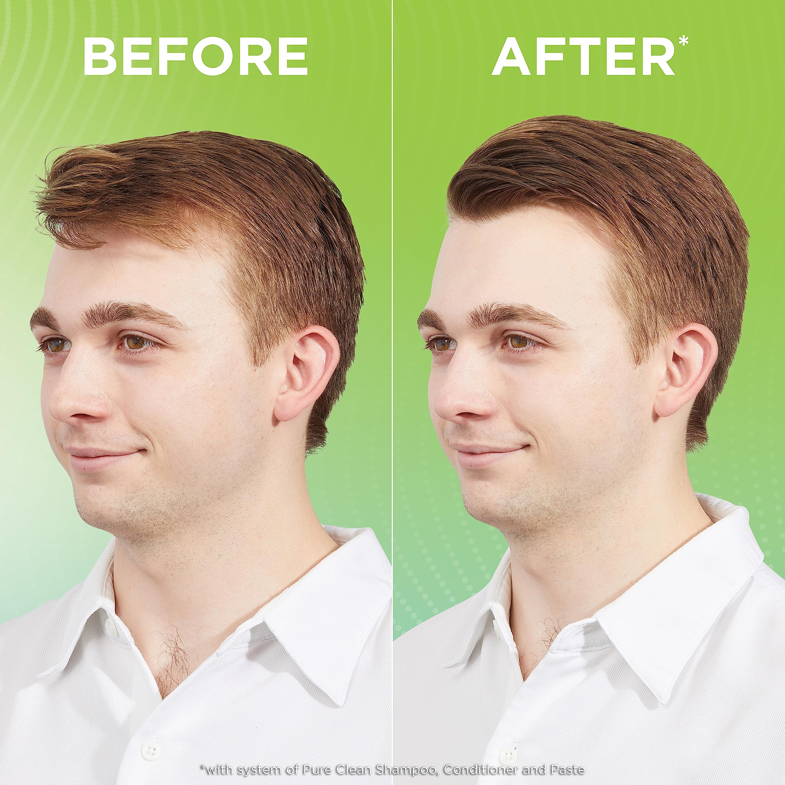Garnier Fructis Pure Clean Finishing Paste jar showcases acacia gum ingredient for definition.