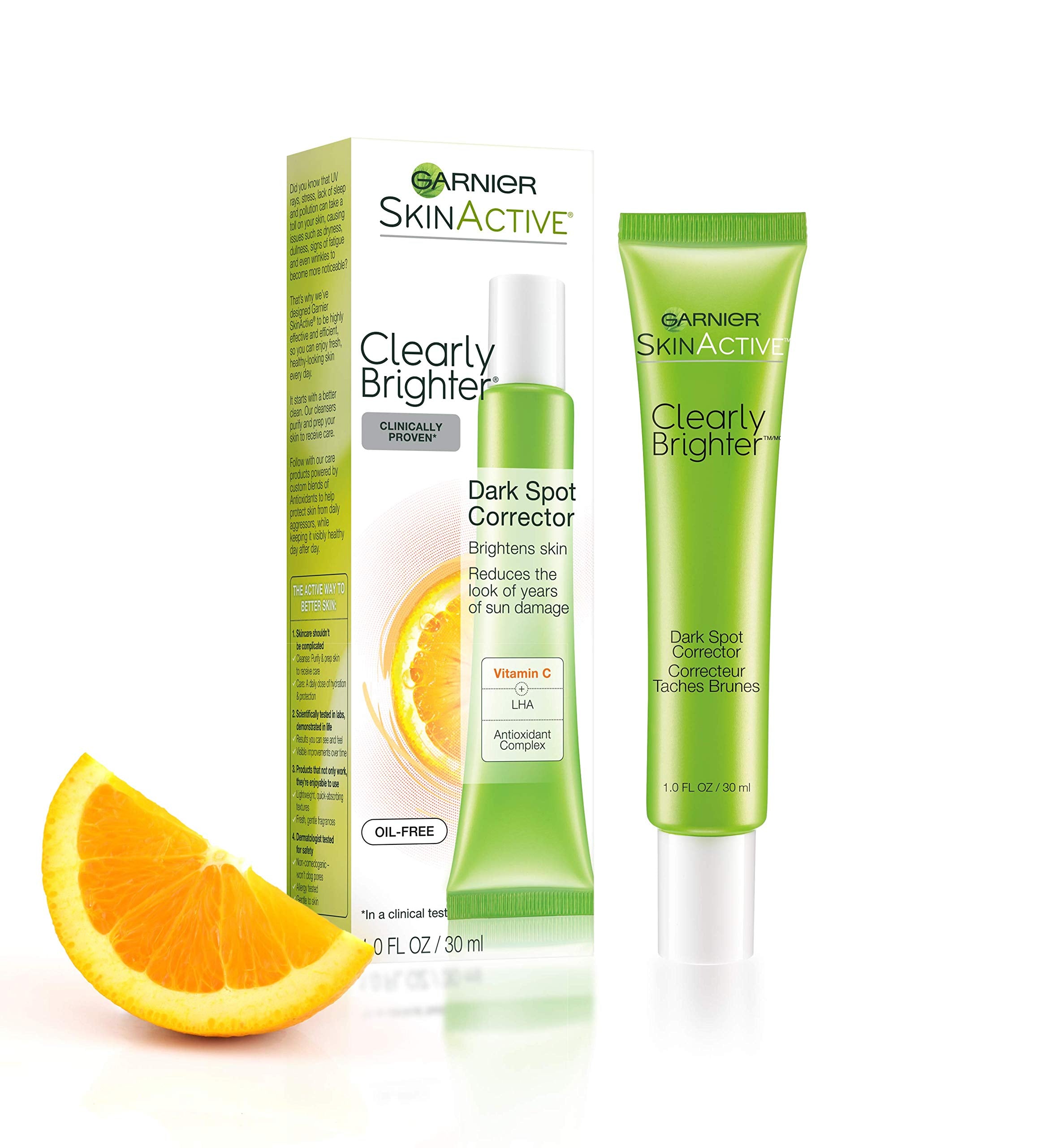 Garnier SkinActive Clearly Brighter application scene shows easy daily use.