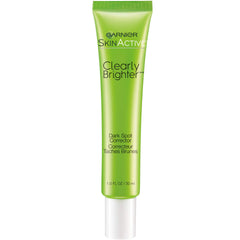 Garnier SkinActive Clearly Brighter bottle highlighting a brightening skincare routine for even skin tone.