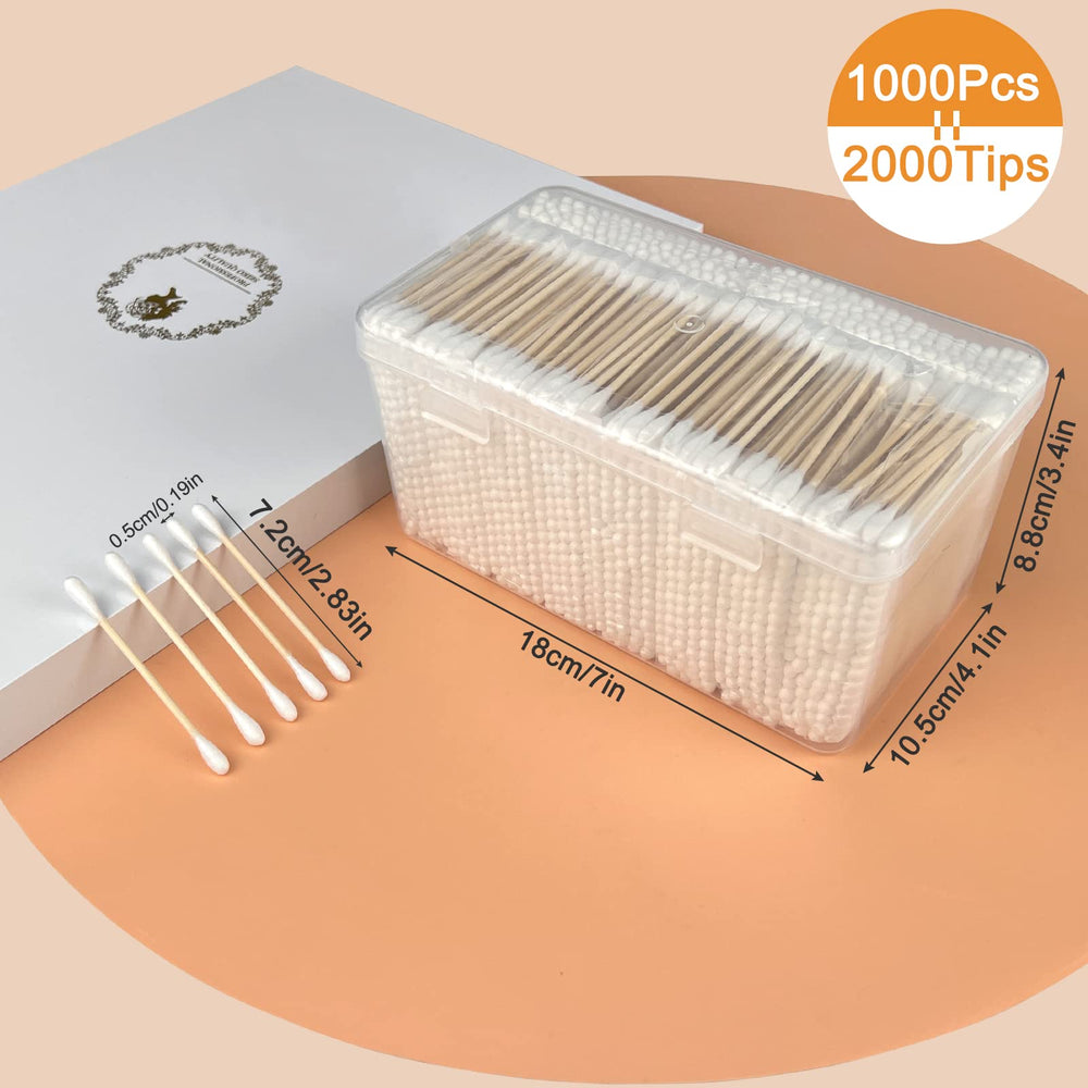 Garrelett 1000-count swabs shown for long-term personal care.