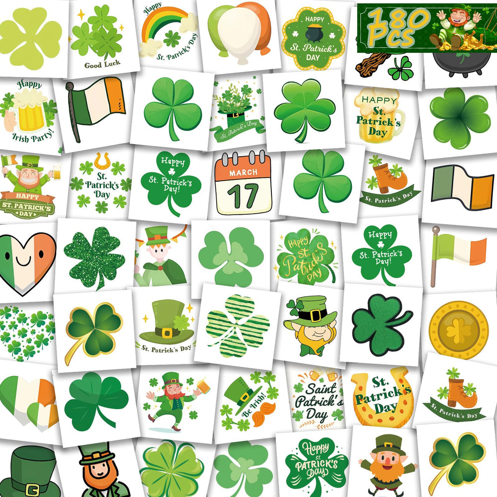 Garsellen St. Patrick's Day tattoos pack for quick festive face art.
