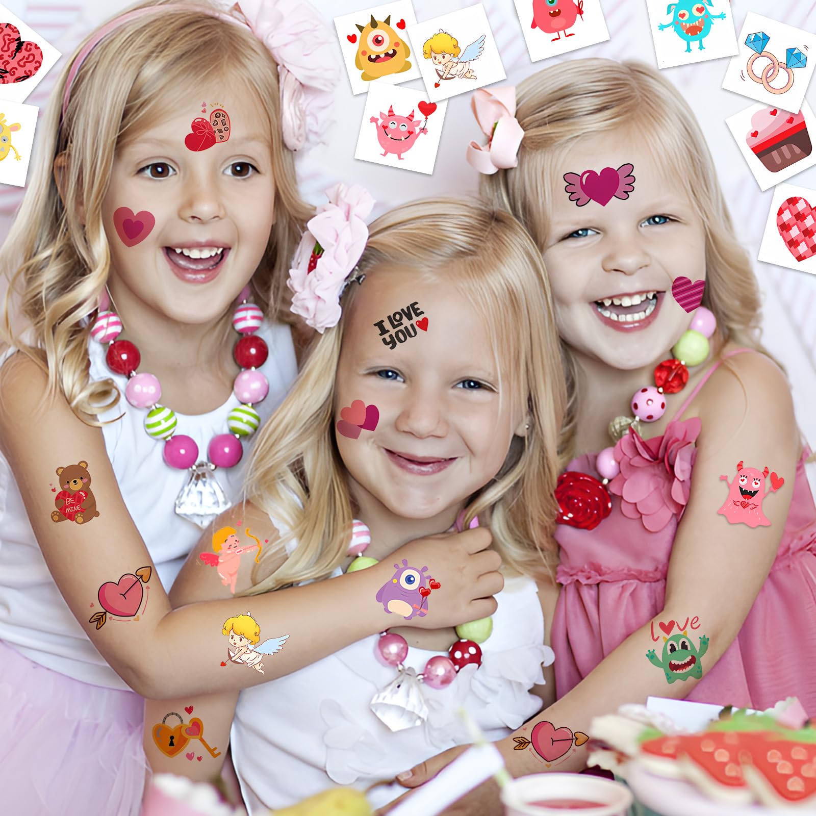 Garsellen tatuajes temporales de osos y chocolate, ideales para fiestas y regalos