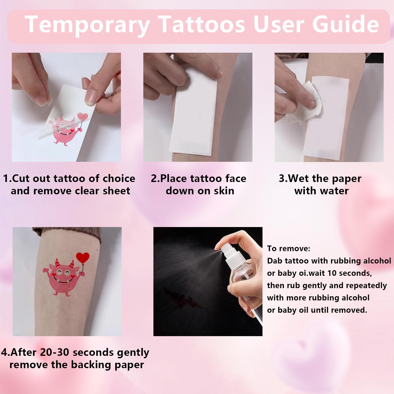 Garsellen tatuajes temporales de rosas, opción delicada para cuadernos