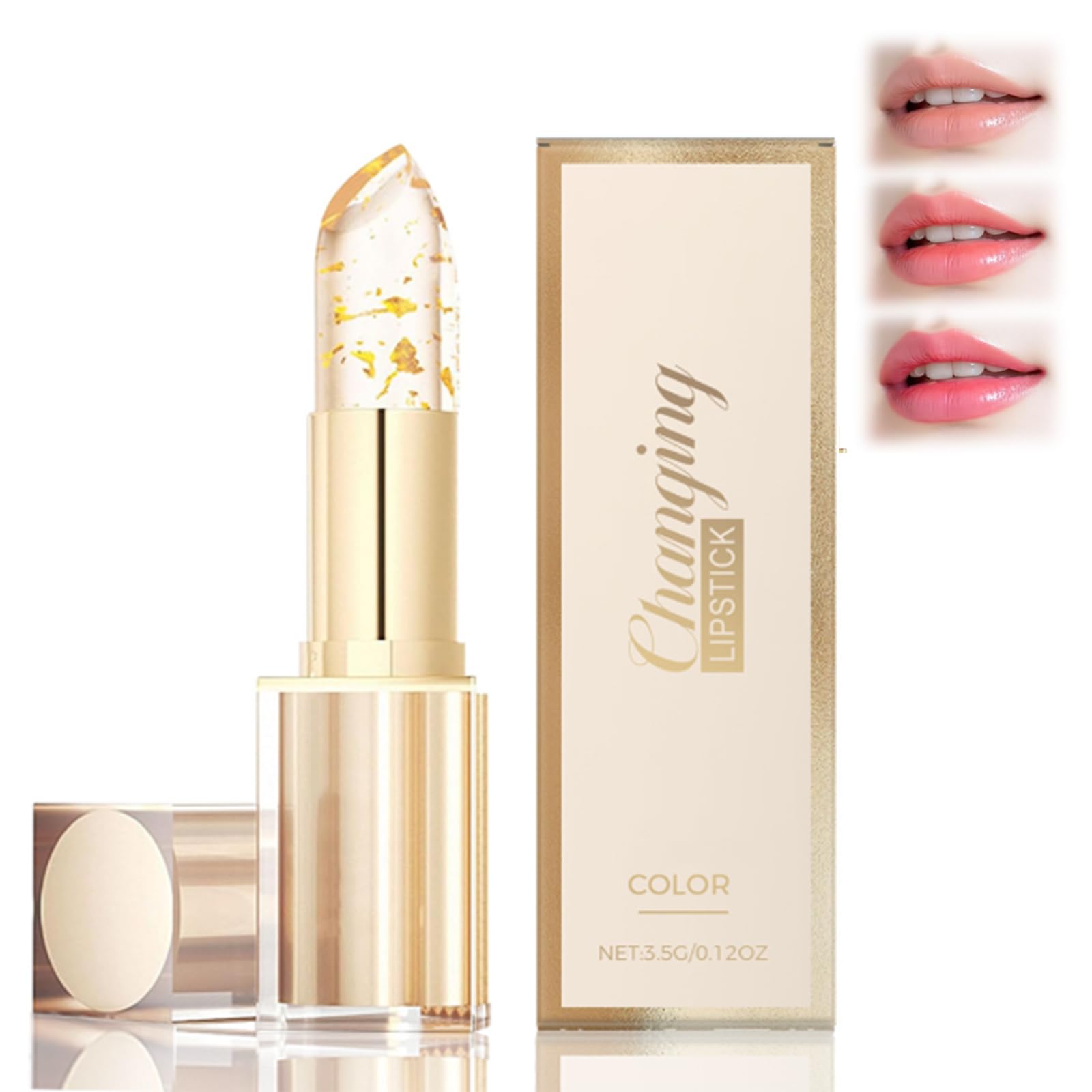 Gartiage color-changing lipstick bottle close-up showing hydration and shine.