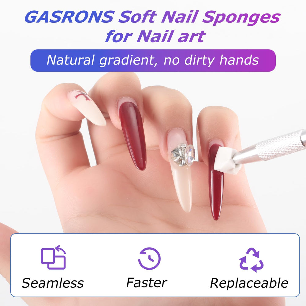 GASRONS reusable nail sponges easy to rinse and reuse after sessions