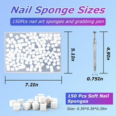 GASRONS silver grabbing pen assists quick sponge handling during manicure