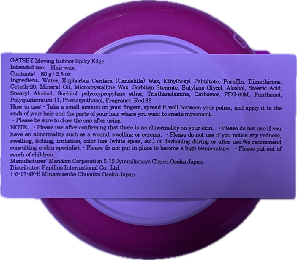 Gatsby Moving Rubber Spiky Edge aroma floral suave para uso diario
