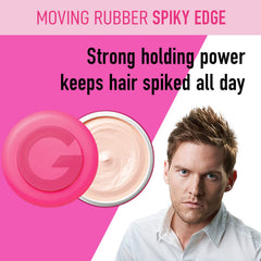 Gatsby Moving Rubber Spiky Edge peinado en alto, brillo y definición durante el día