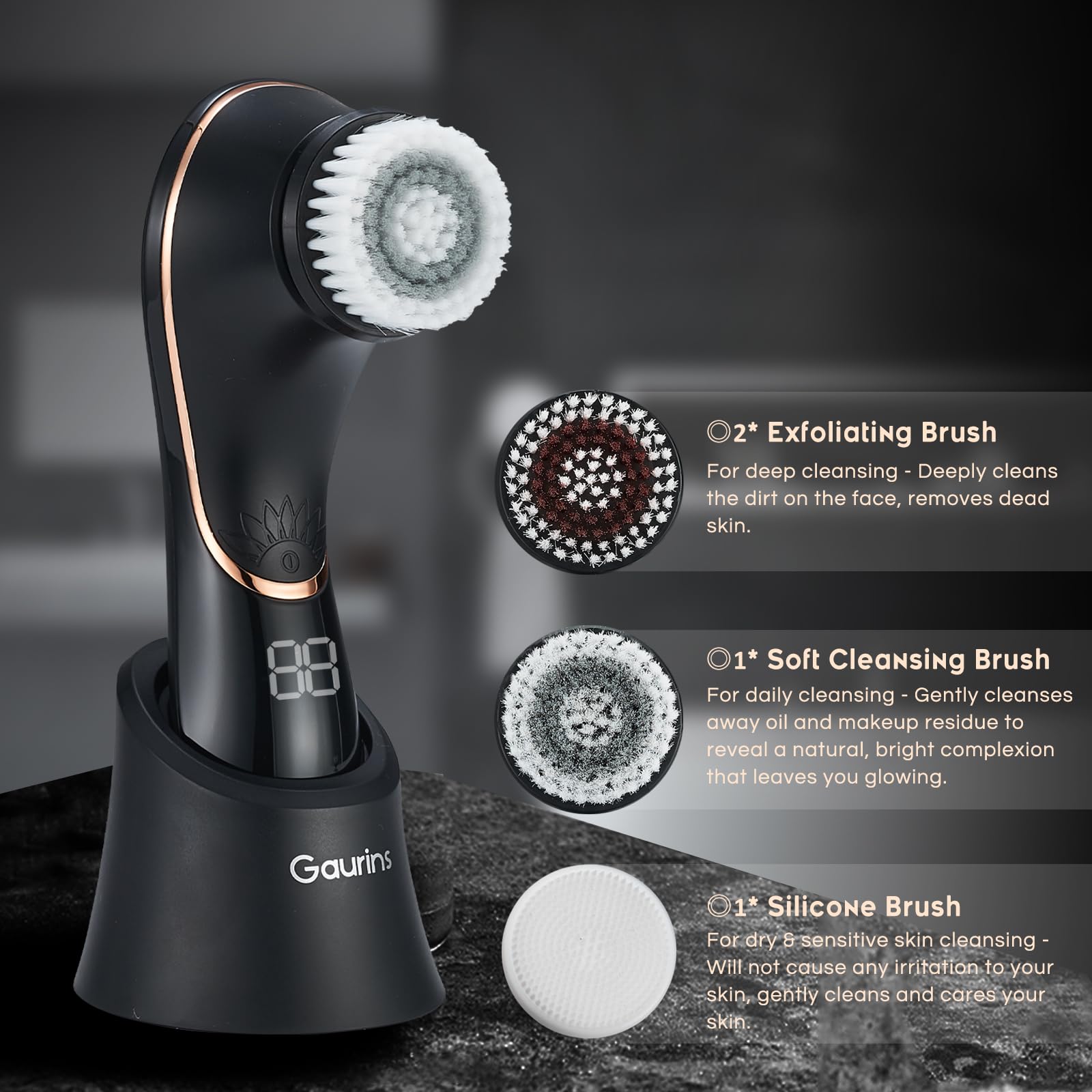 Gaurins soft cleansing head ready for everyday gentle cleansing