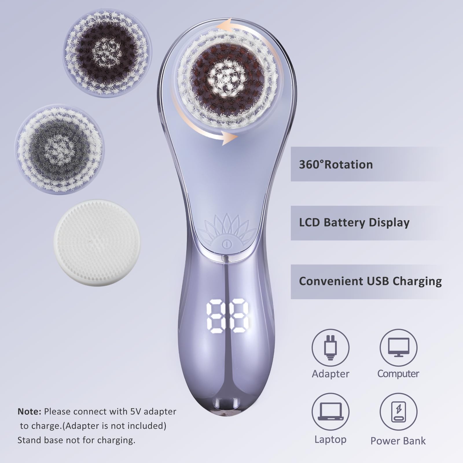 Gaurins rechargeable 2000mAh battery supports long-lasting daily sessions