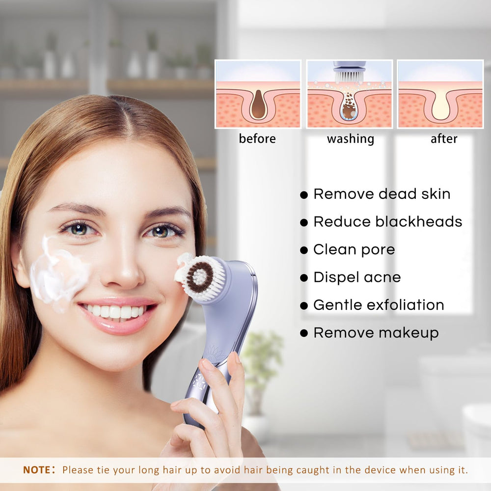 Gaurins silicone brush head offers hygienic, skin friendly cleansing option