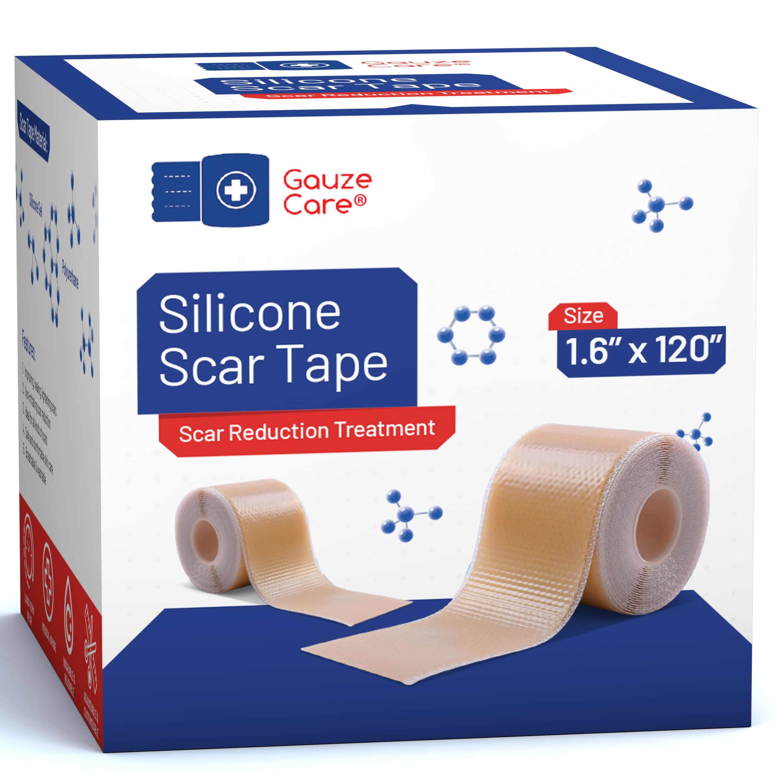 Gauze Care: tira cicatriz silicona para uso diario y resultados suaves.