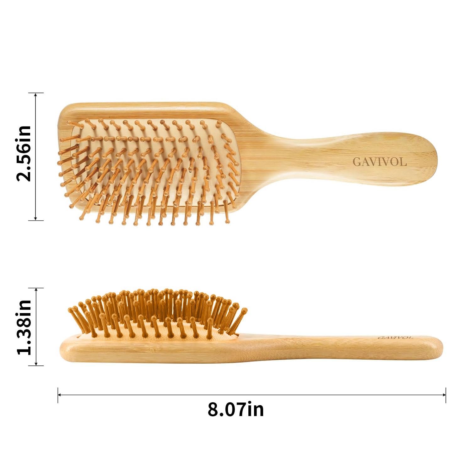 GAVIVOL smooth-finish wooden brush for everyday care