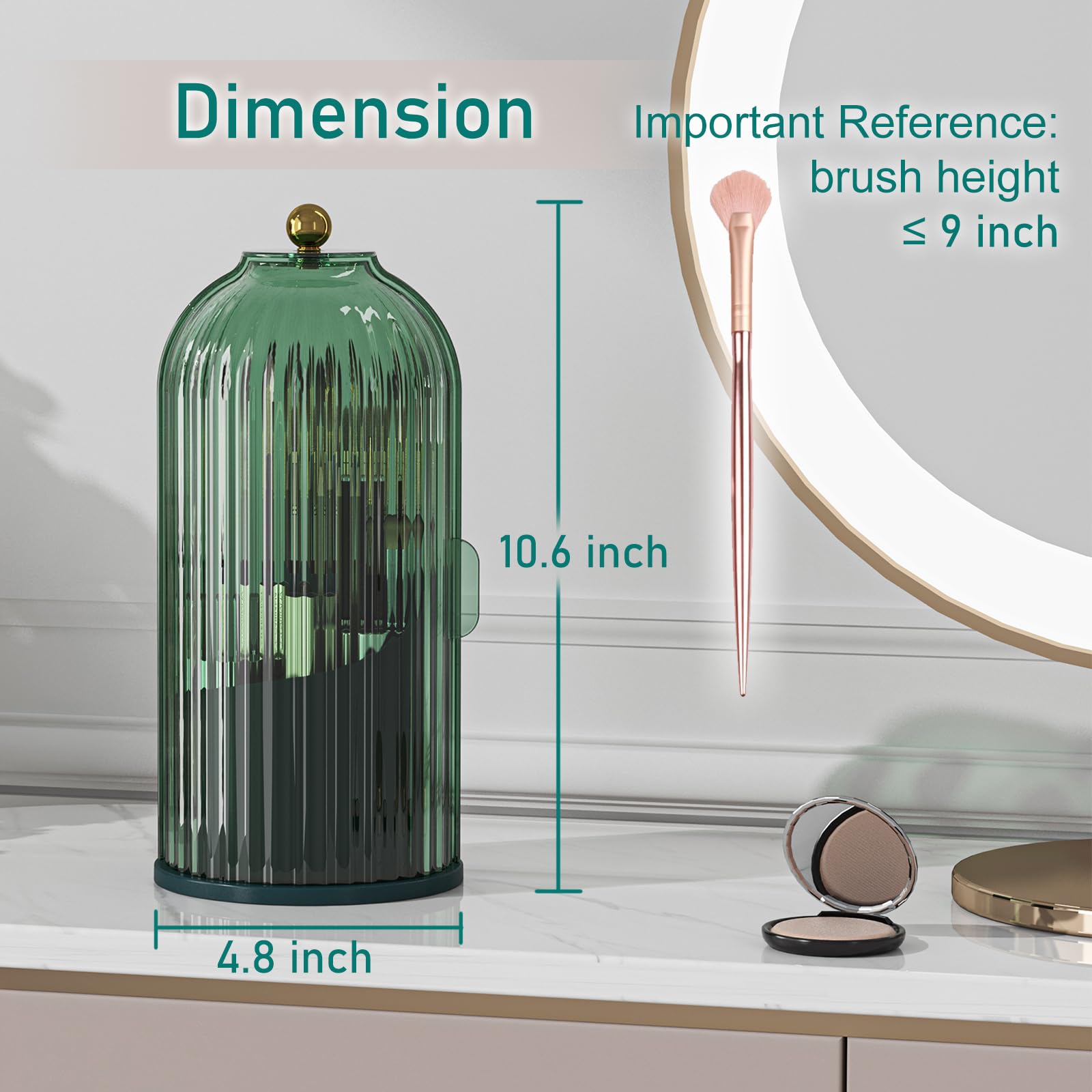GAXmi three-slot design fits brushes of different heights.