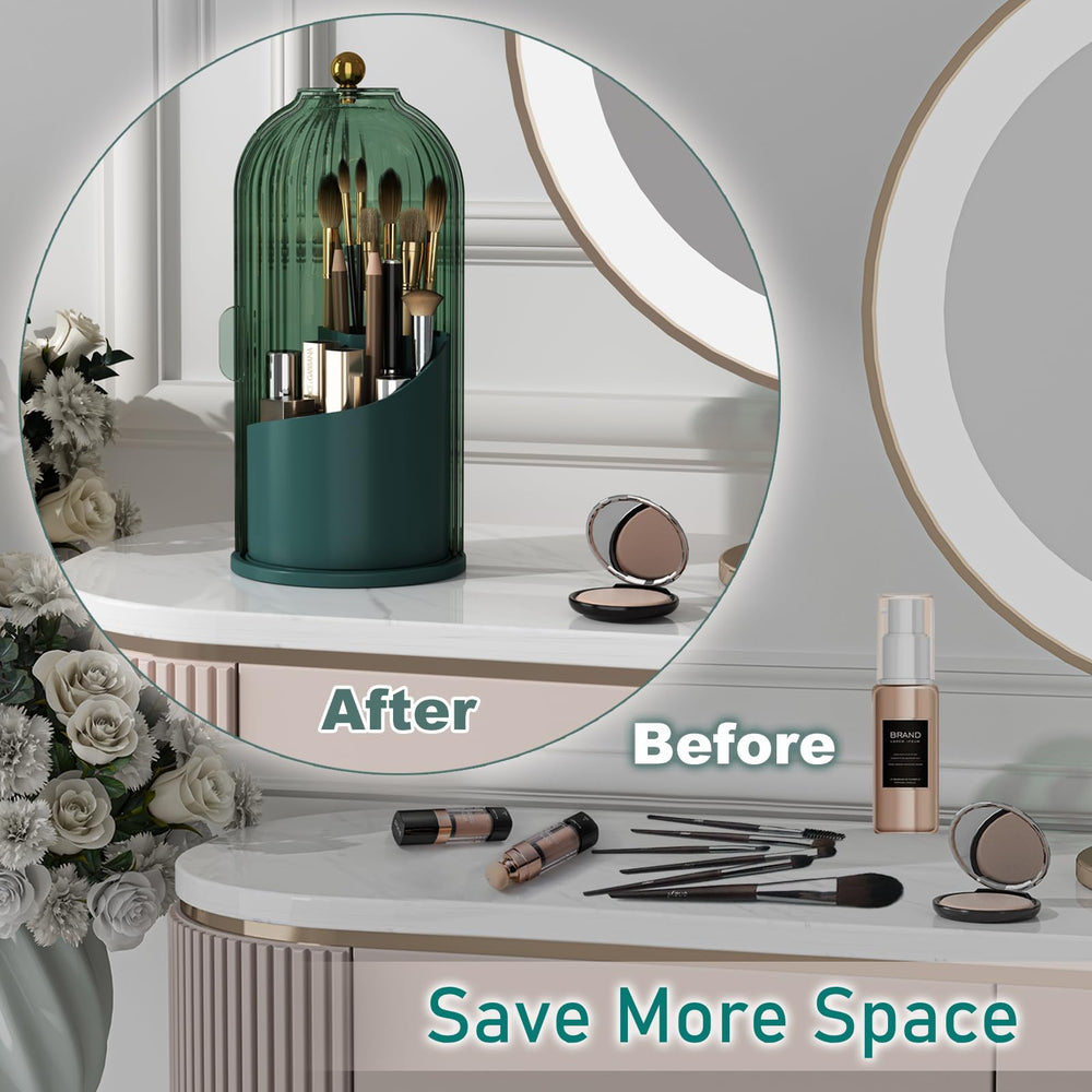 GAXmi makeup holder is durable plastic and easy to wash.