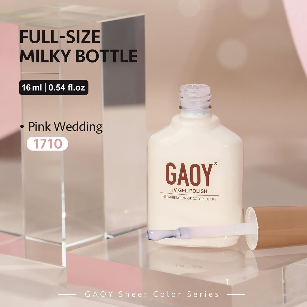 GAOY Jelly Nude Gel Nail Polish 16ml bottle ready for home nail art.