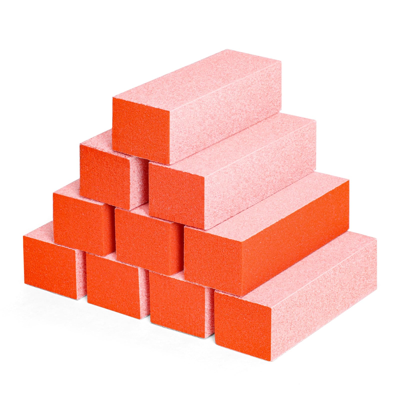 GAZEPLUS nail buffer block orange, 3-way coarse grit for fast shaping and prep