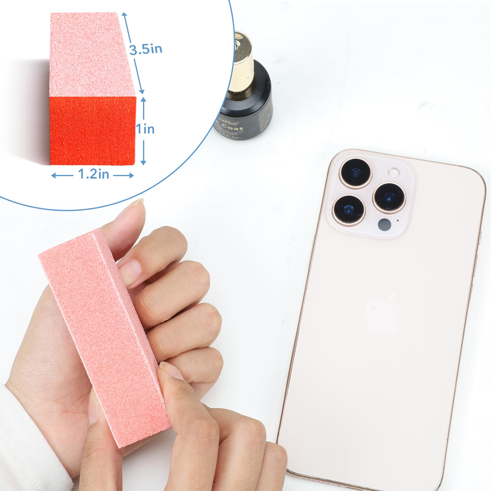 Easy glue residue removal with the GAZEPLUS nail buffer block