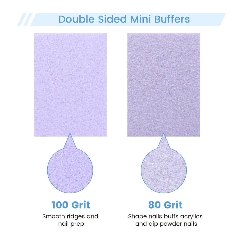 GAZEPPLUS nail buffer close-up shows rough surface for effective filing.