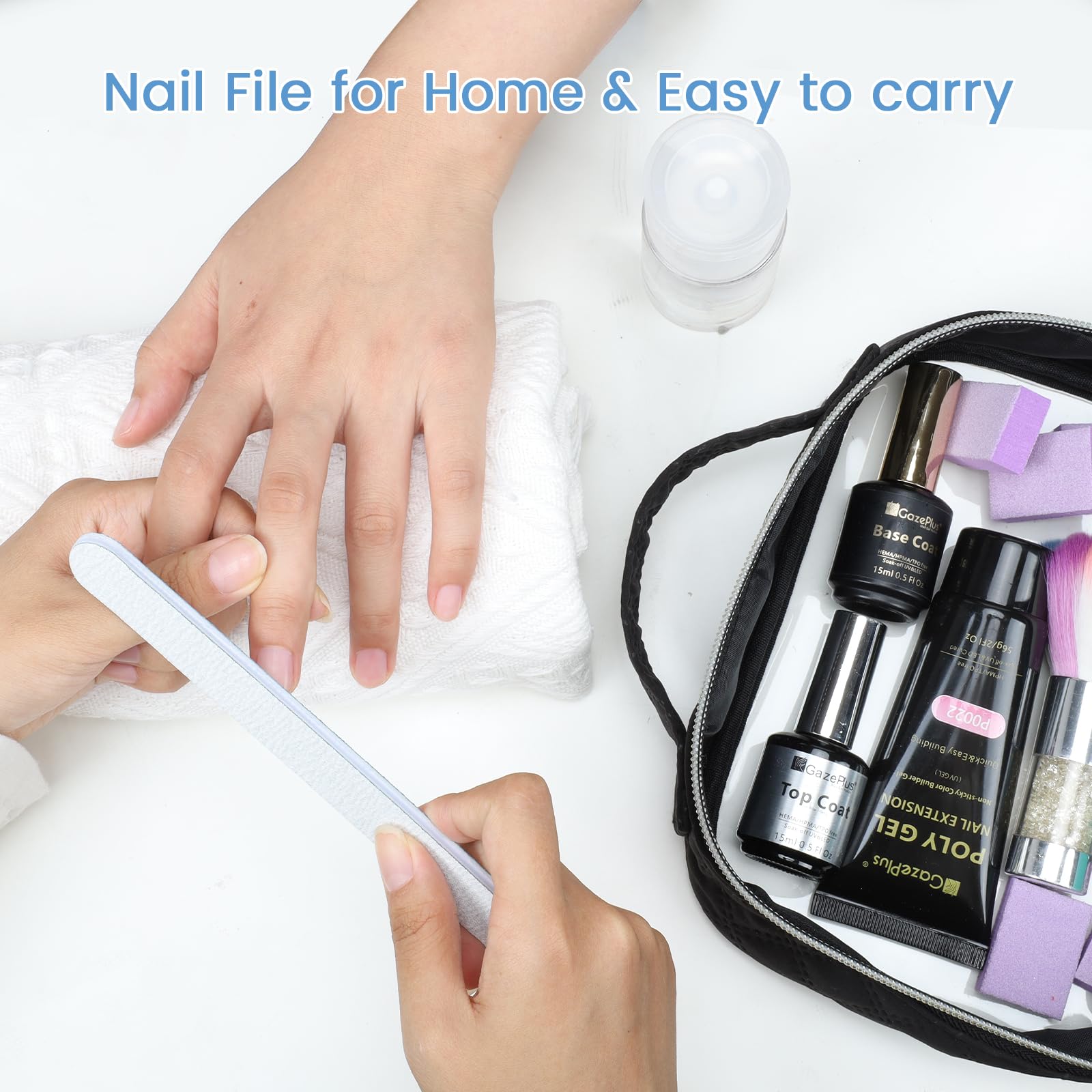GAZEPLUS compact travel kit nails files for on-the-go manicures