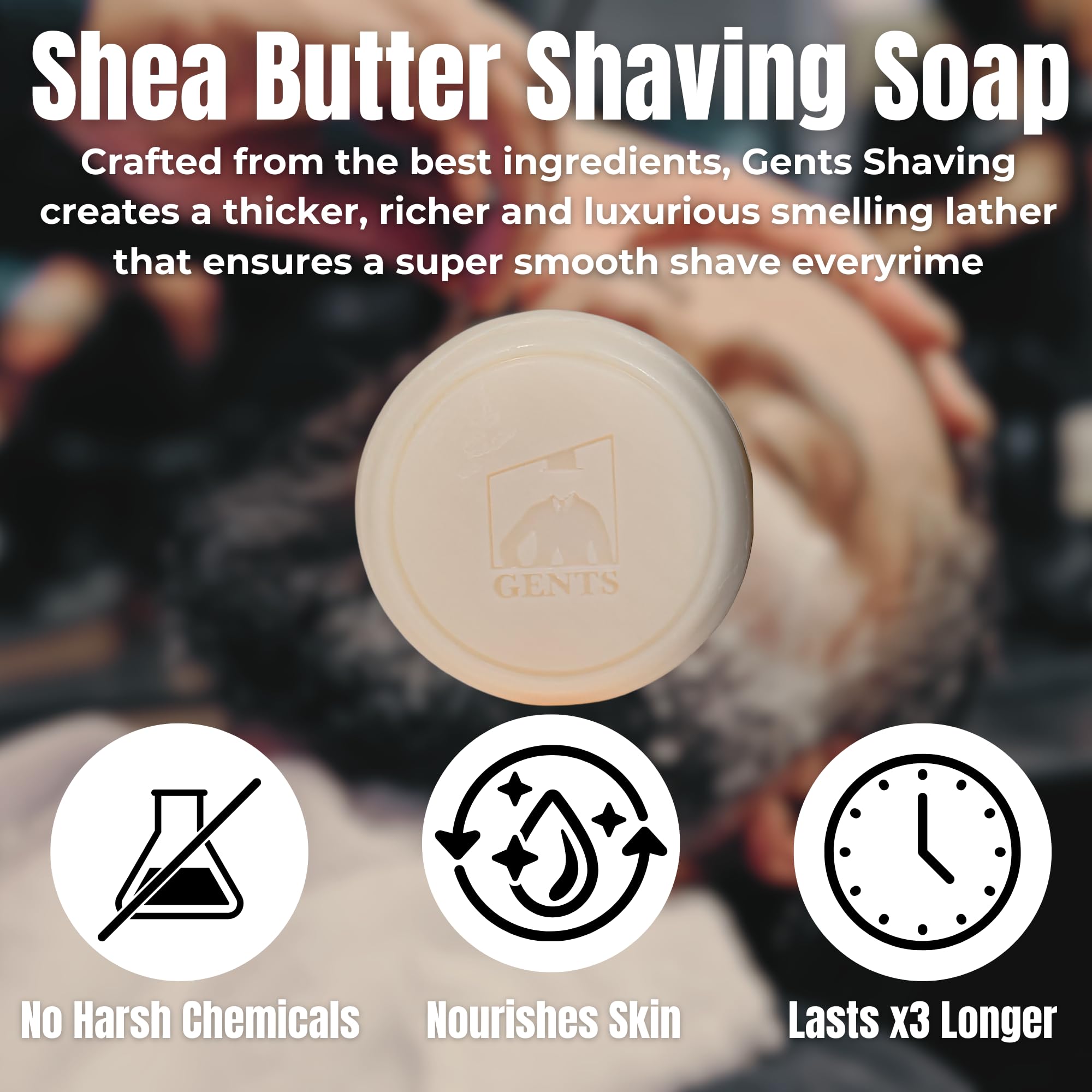 G.B.S 2-pack gift-ready shaving soap showcasing Sandalwood and Bay Rum