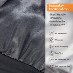 GB Selected Silk Satin Lined Bonnet six seam design covers hair.
