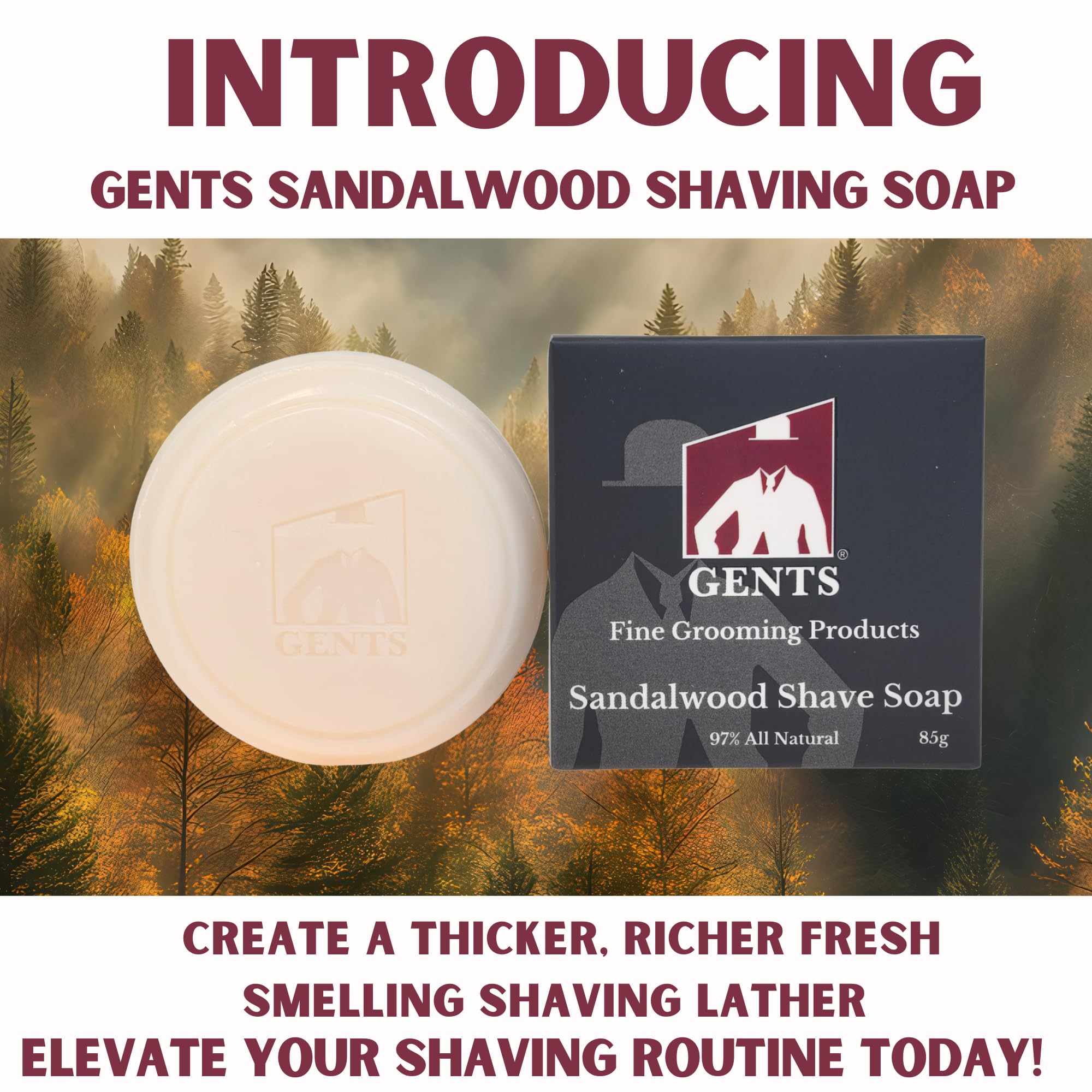 Creamy lather close-up from G.B.S GENTS sandalwood soap