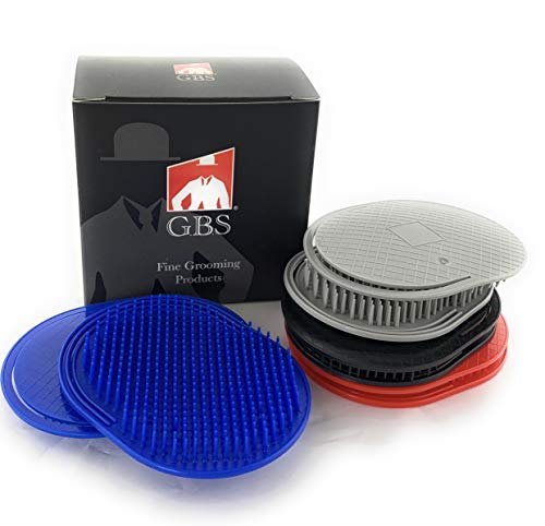 GBS GENTS palm hair brush colorful set ideal for travel and on-the-go touch-ups