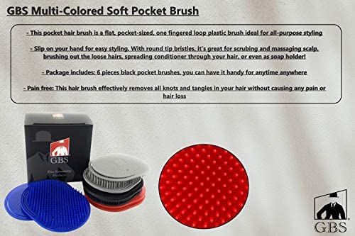 GBS GENTS palm hair brush color variety, compact and easy to carry