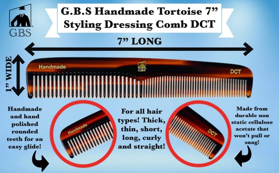 G.B.S GENTS smooth teeth for comfortable grooming across hair and beard.
