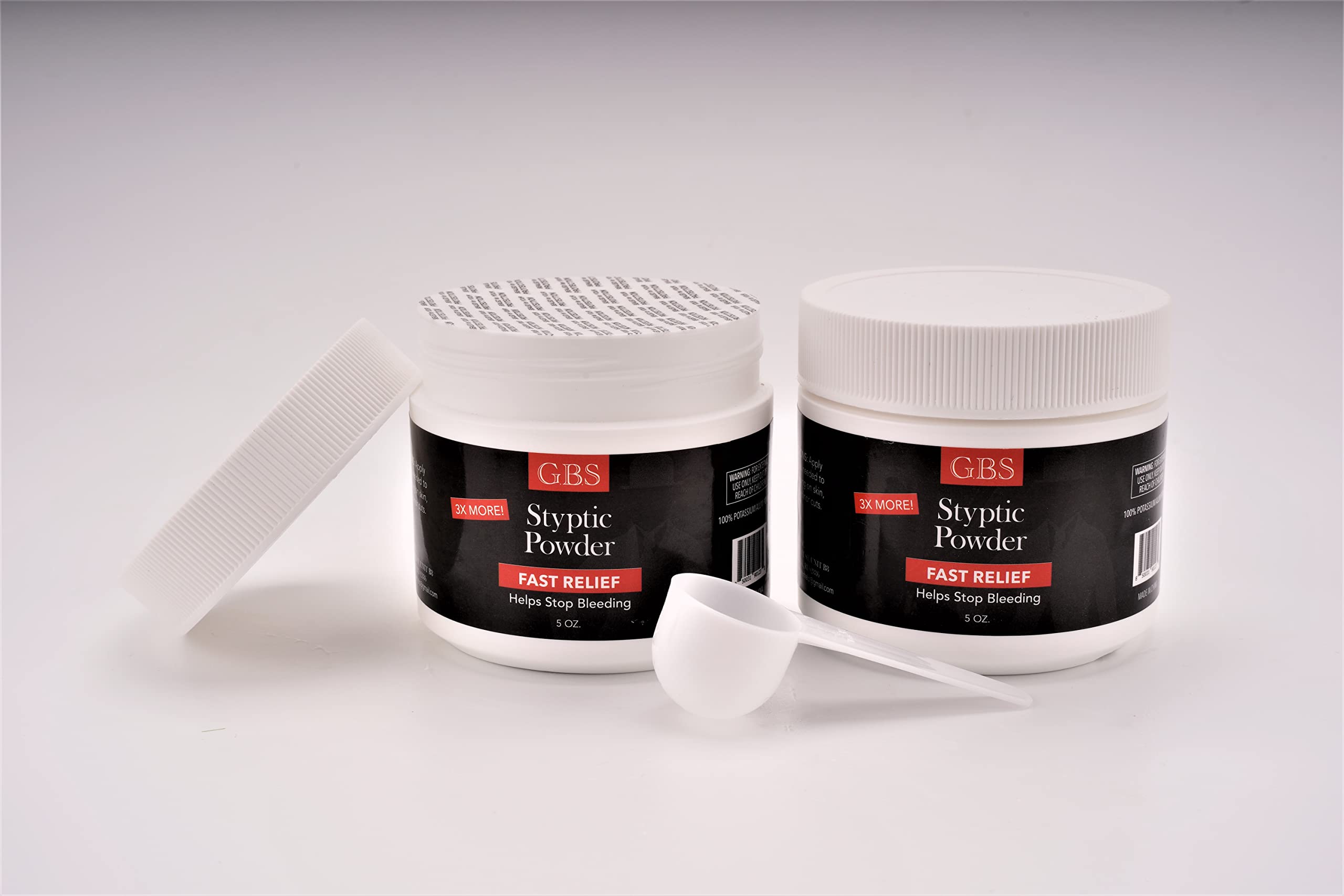G.B.S Gents Styptic Powder potassium alum safety-tested formula.