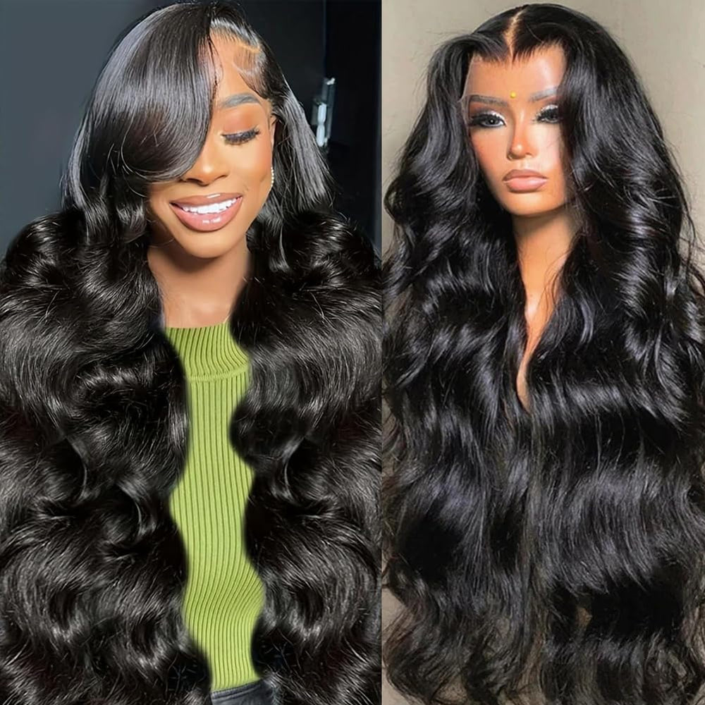 GBUN 28 inch body wave lace front wig for natural daily wear