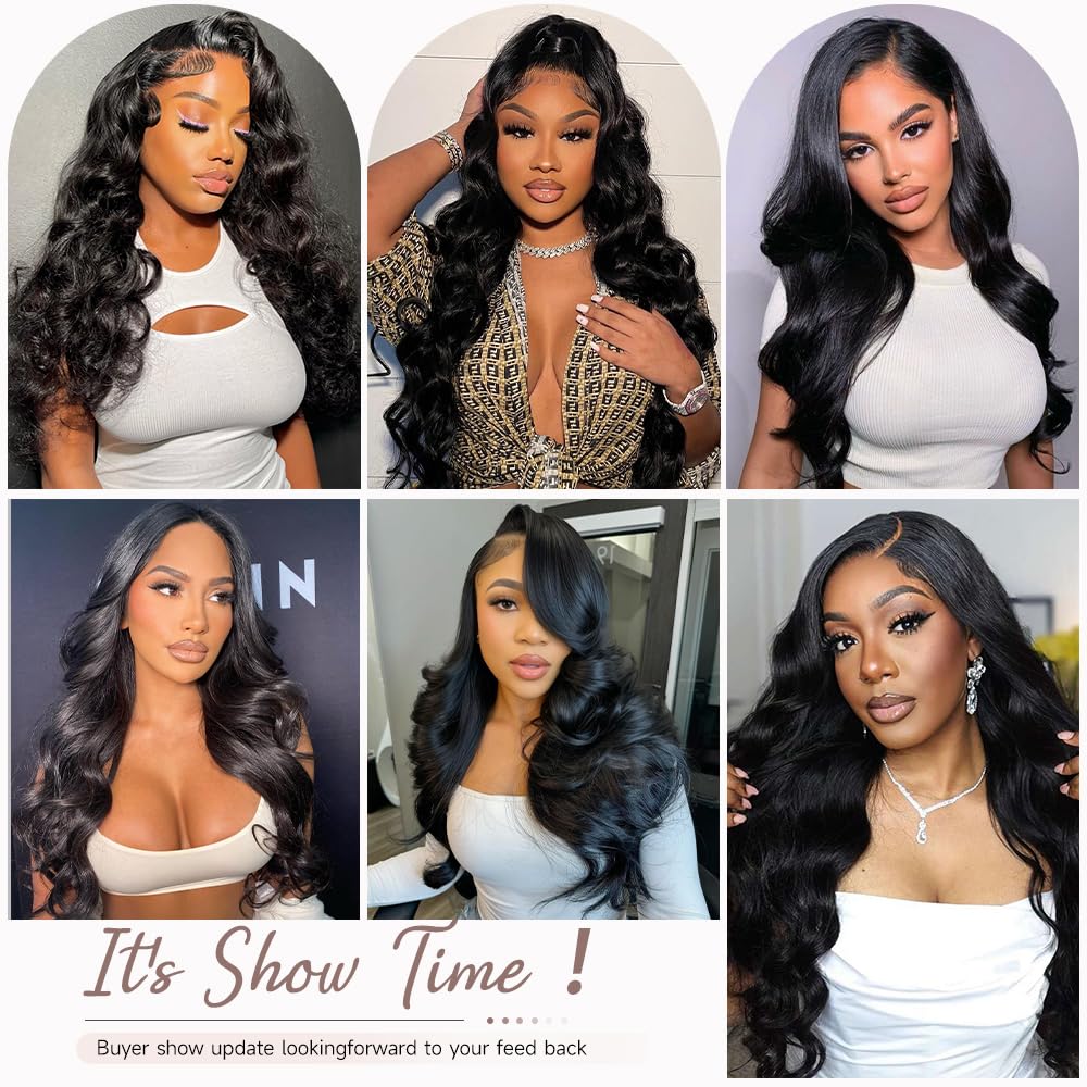 GBUN natural color lace front wig ready for styling