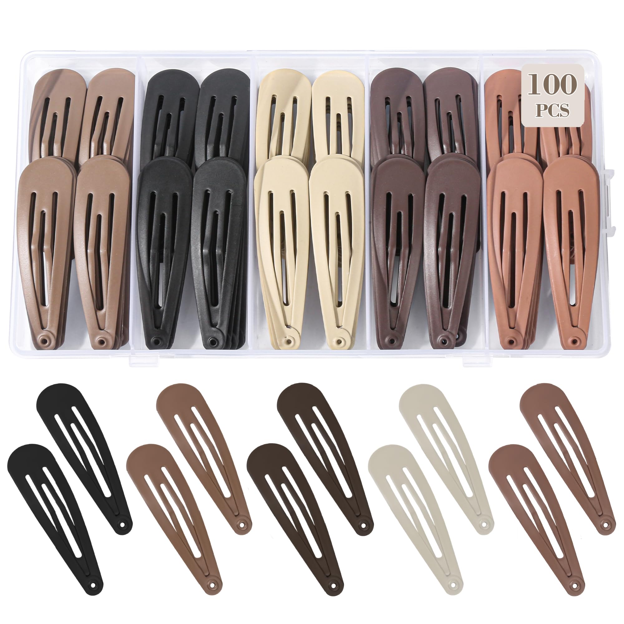 GBYMIUY clips de pelo, 100 piezas con acabado mate para todo tipo de cabello.