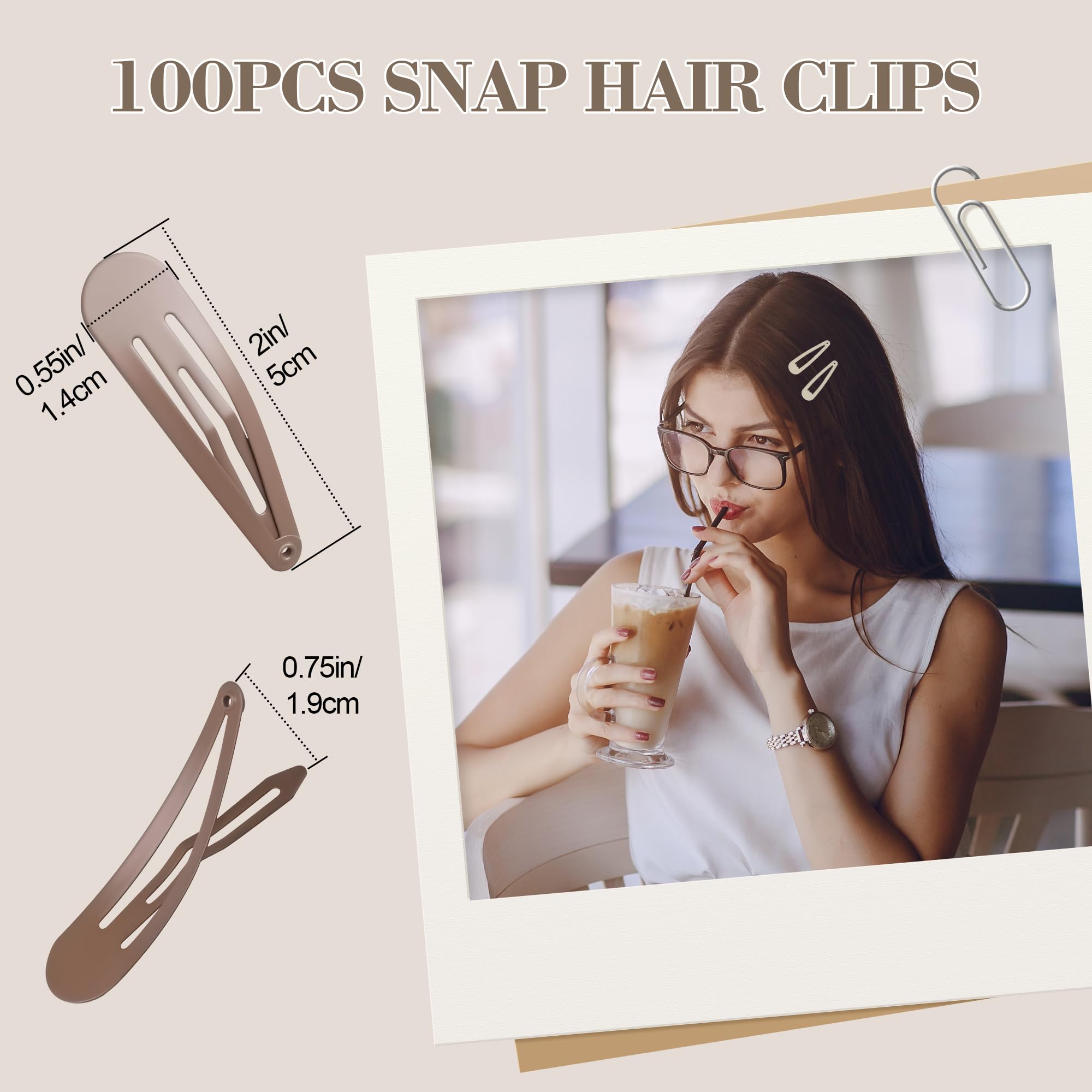 GBYMIUY clips de pelo con forma gota de 5 cm, sujeción estable.