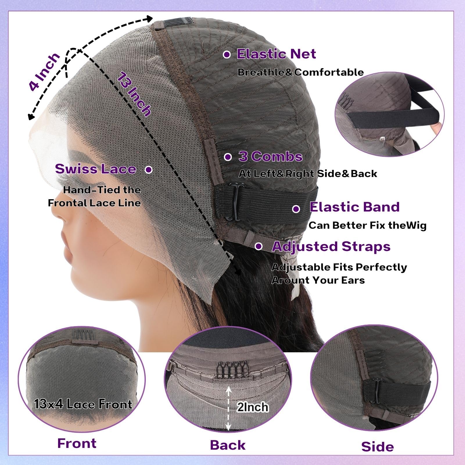 GCOKS body wave wig with 200 density for a full, smooth silhouette.