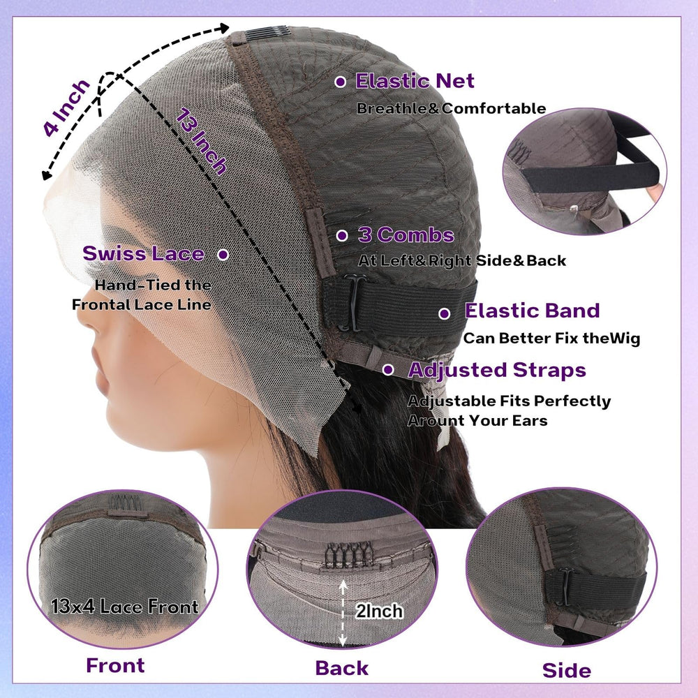 GCOKS body wave wig with 200 density for a full, smooth silhouette.